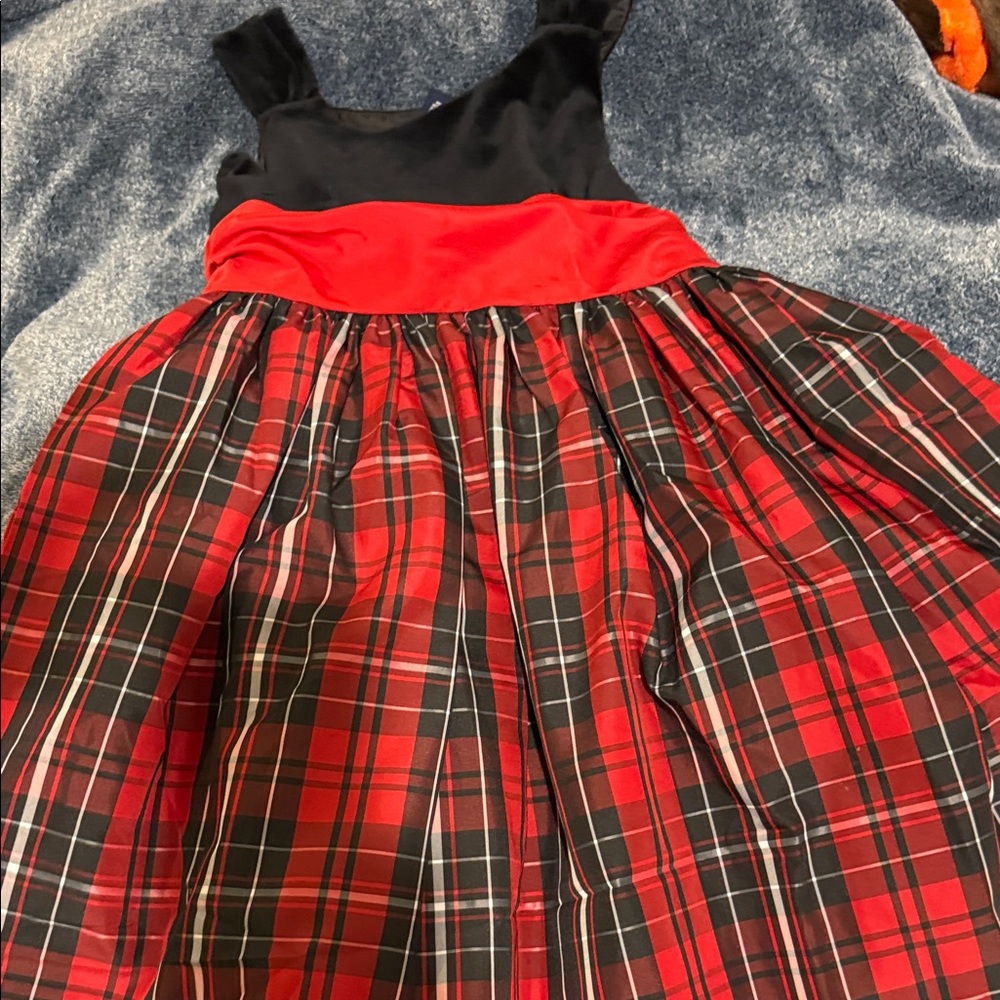 Chaps Black and Gray Dress